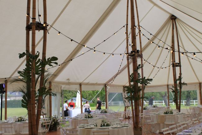 Jolie tente Bambou pour mariage